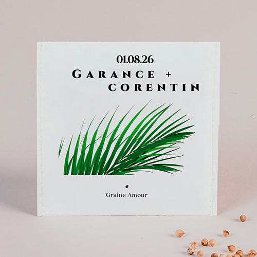 Sachet de graine de mariage Branche à personnaliser