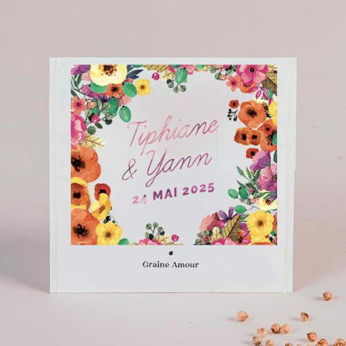 Sachet de graine de mariage Champêtre à personnaliser