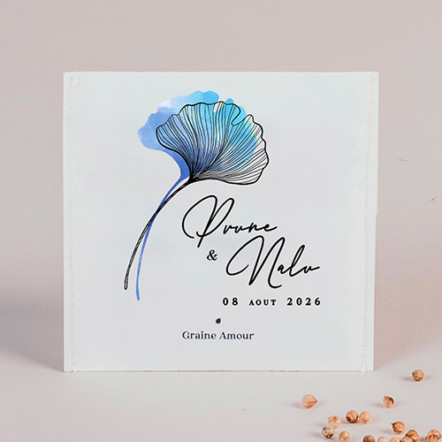 Sachet de graine de mariage Coquelicot à personnaliser