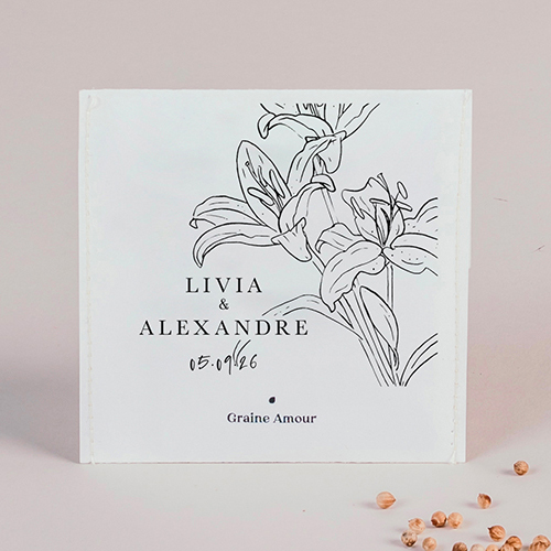 Sachet de graine de mariage Dallma à personnaliser