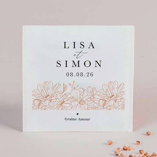 Sachet de graine de mariage Devon à personnaliser