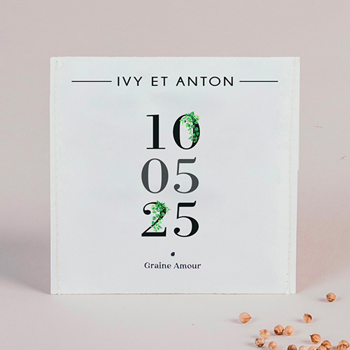 Sachet de graine de mariage Entrelacé à personnaliser