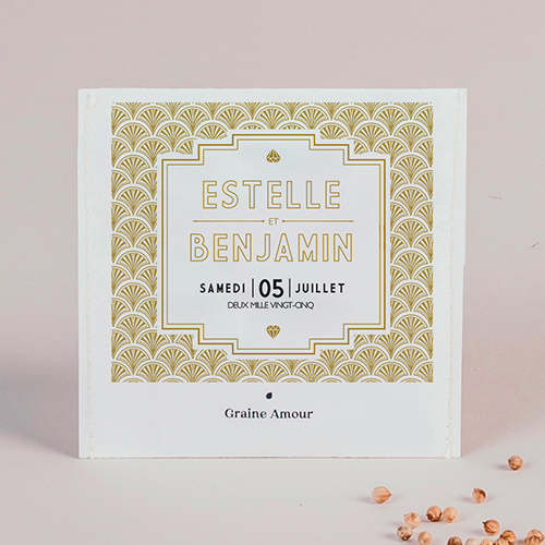 Sachet de graine de mariage Gatsby à personnaliser