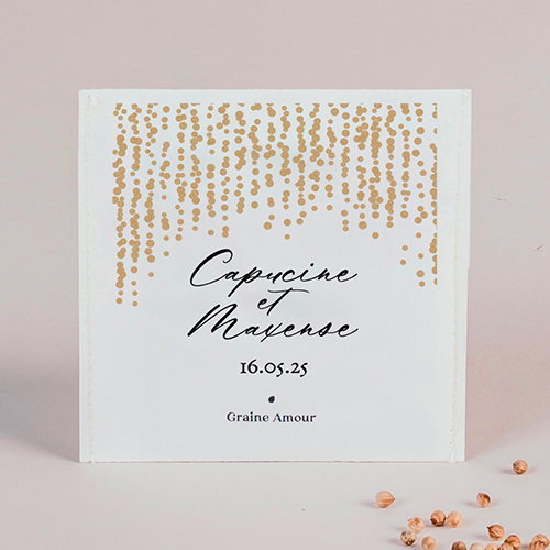 Sachet de graine de mariage Glitter à personnaliser