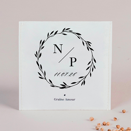 Sachet de graine de mariage Livia à personnaliser