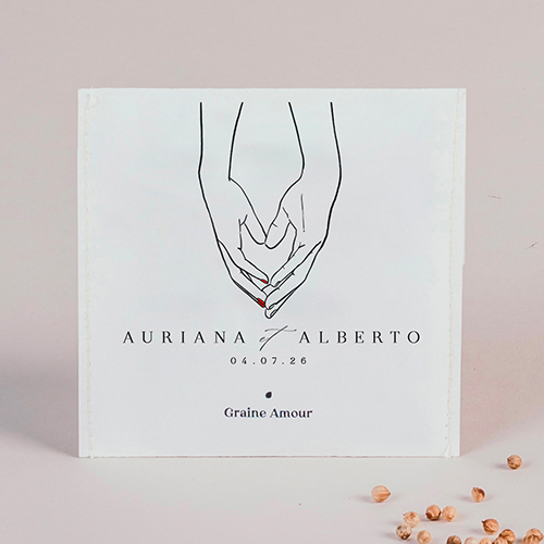 Sachet de graine de mariage Lola à personnaliser