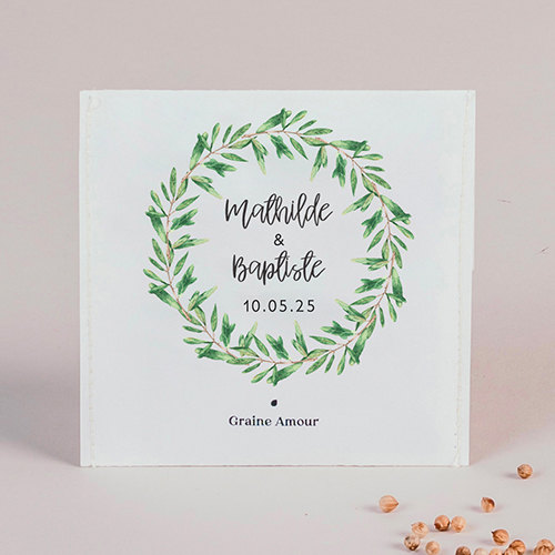 Sachet de graine de mariage Natural à personnaliser