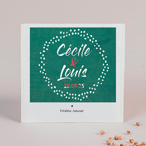 Sachet de graine de mariage Pois à personnaliser