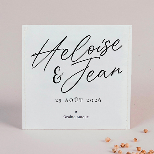 Sachet de graine de mariage Prénoms à personnaliser