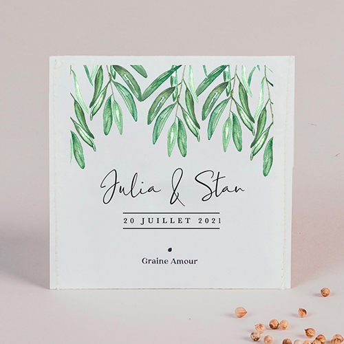 Sachet de graine de mariage Roma à personnaliser