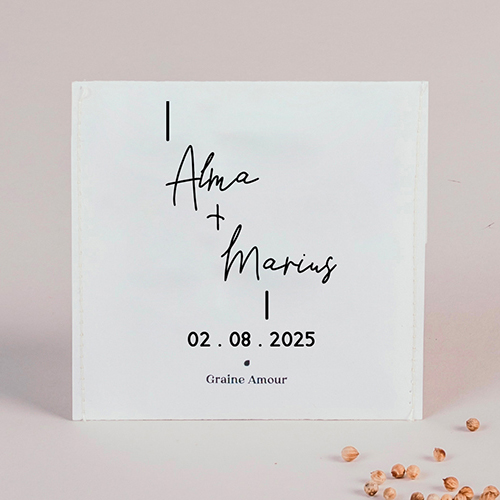 Sachet de graine de mariage Warp à personnaliser