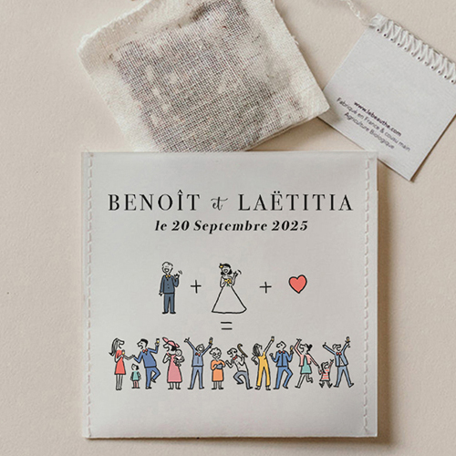 Sachet de thé de mariage Addition à personnaliser
