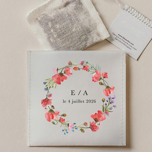 Sachet de thé de mariage Alexandria à personnaliser