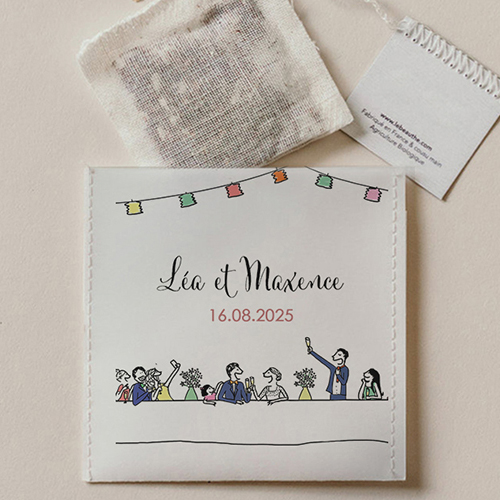 Sachet de thé de mariage Banquet de mariage à personnaliser
