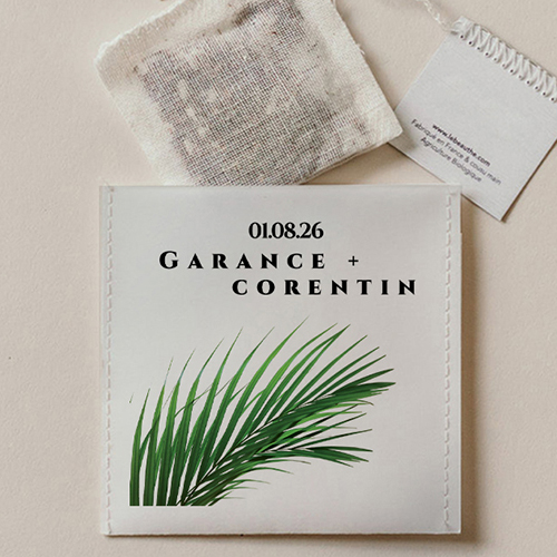 Sachet de thé de mariage Branche à personnaliser