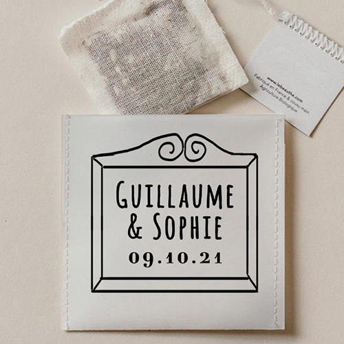 Sachet de thé de mariage Cadres à personnaliser