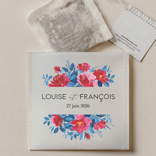 Sachet de thé de mariage Charlotte à personnaliser