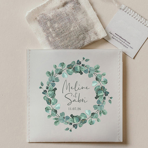 Sachet de thé de mariage Ema à personnaliser