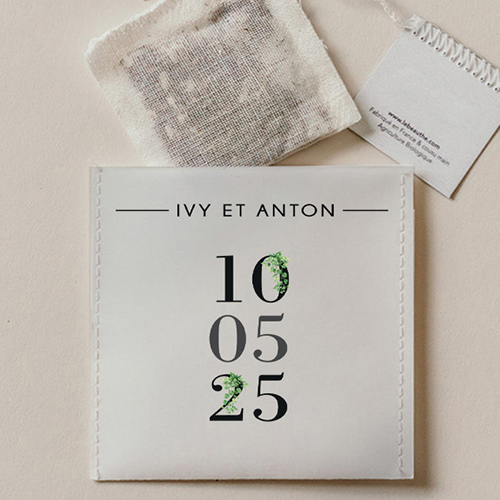 Sachet de thé de mariage Entrelacé à personnaliser