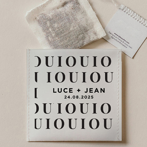 Sachet de thé de mariage Lettering à personnaliser