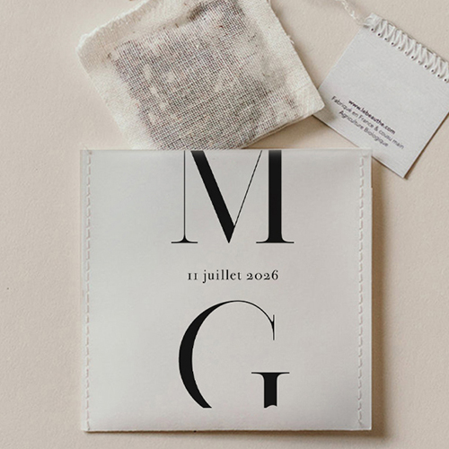Sachet de thé de mariage Milan à personnaliser