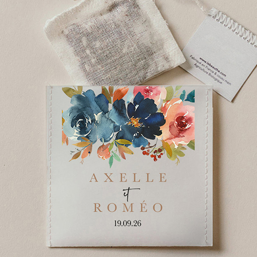 Sachet de thé de mariage Nova à personnaliser