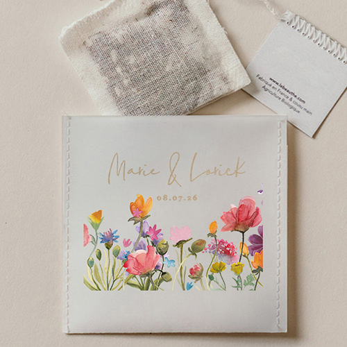 Sachet de thé de mariage Stellaire à personnaliser