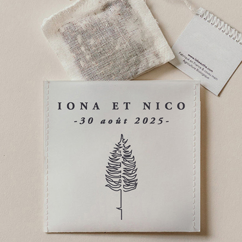 Sachet de thé de mariage Tall tree à personnaliser
