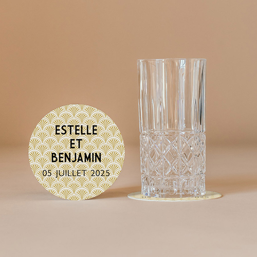 Sous-bock de mariage Gatsby à personnaliser