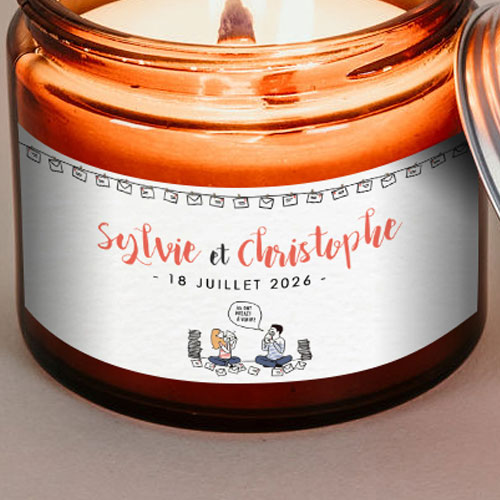 Sticker bougie de mariage Invitations à personnaliser