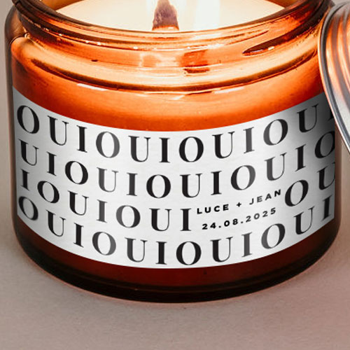 Sticker bougie de mariage Lettering à personnaliser