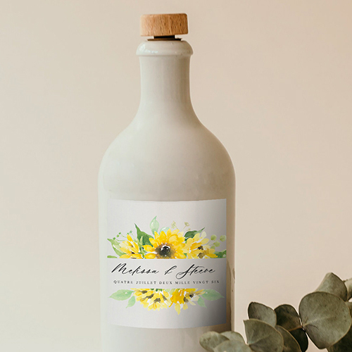 Sticker bouteille de mariage Ama à personnaliser