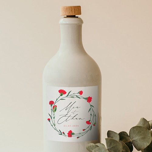 Sticker bouteille de mariage Dellus à personnaliser