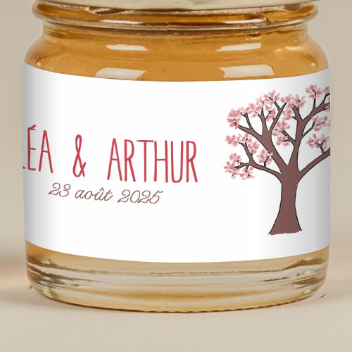 Sticker Mini Pot de mariage Arbre à personnaliser
