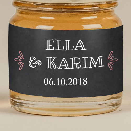 Sticker Mini Pot de mariage Ardoise à personnaliser
