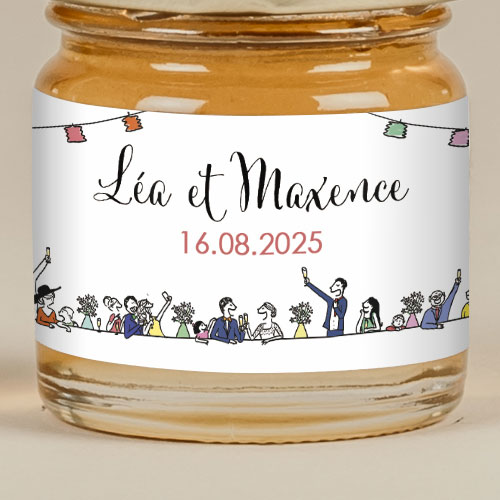 Sticker Mini Pot de mariage Banquet de mariage à personnaliser