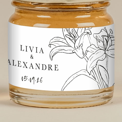 Sticker Mini Pot de mariage Dallma à personnaliser