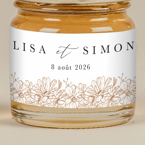 Sticker Mini Pot de mariage Devon à personnaliser