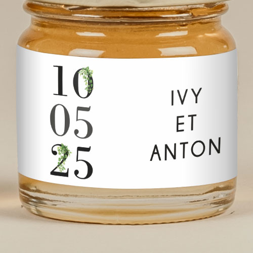 Sticker Mini Pot de mariage Entrelacé à personnaliser