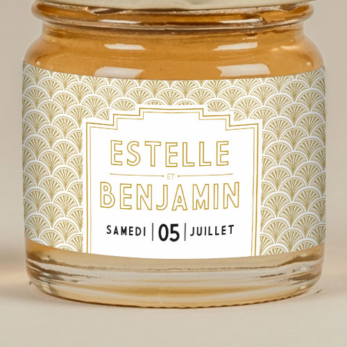 Sticker Mini Pot de mariage Gatsby à personnaliser