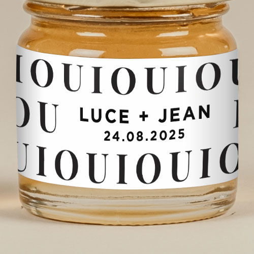 Sticker Mini Pot de mariage Lettering à personnaliser