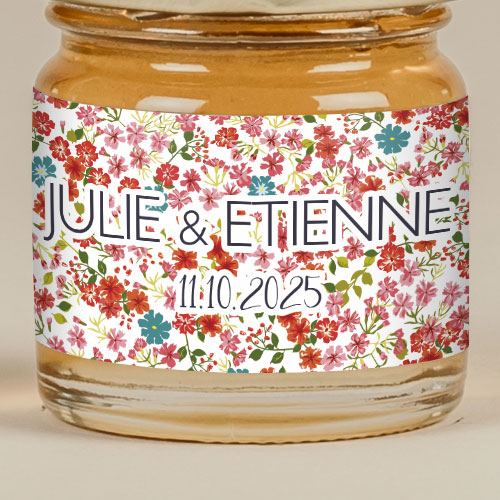 Sticker Mini Pot de mariage Liberty à personnaliser