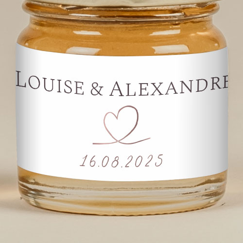 Sticker Mini Pot de mariage Love à personnaliser