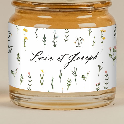 Sticker Mini Pot de mariage Tanaisie à personnaliser