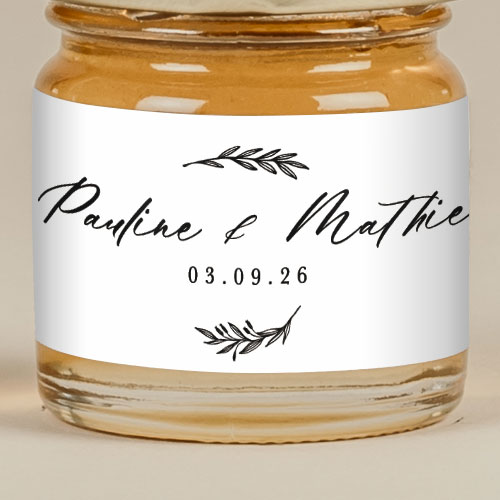 Sticker Mini Pot de mariage Wild à personnaliser
