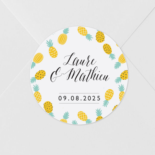 Sticker de mariage Ananas à personnaliser