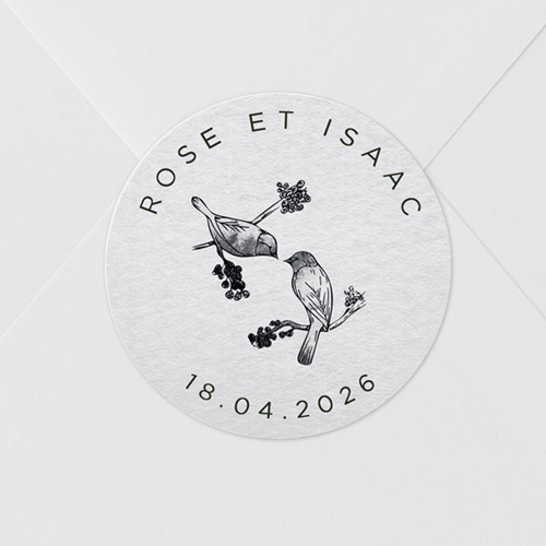 Sticker de mariage Birds à personnaliser
