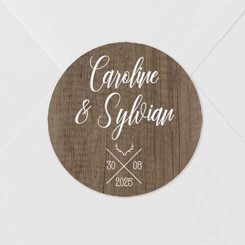 Sticker de mariage Bois à personnaliser