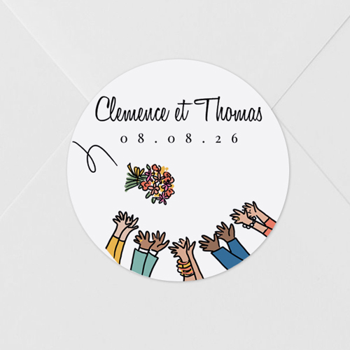 Sticker de mariage Bouquet à personnaliser