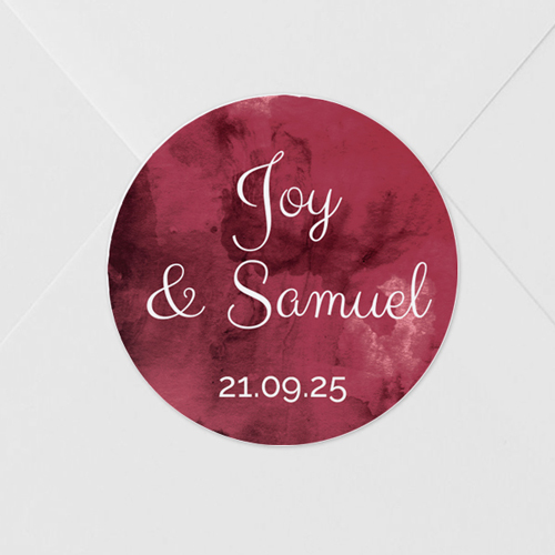 Sticker de mariage Burgundy à personnaliser